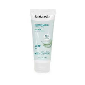 Babaria Aloe Vera Handcreme 75ml - 100% Aloe PUR - beruhigend, regenerierend, pflegend mit Aloe Vera Extrakt