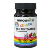 amosvital Kinder Multivitamine Lutschtabletten mit Kirschgeschmack – Multivitamin Nahrungsergänzung für Kinder mit Calcium und 10 Vitaminen in der 30er Dose