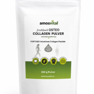6305 Amosvital freshback OSTEO Collagen Pulver 300g Beutel mit FORTIGEL