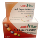 AMOSVITAL Premium A-Z Depot Tabletten mit 25 wichtigen Vitaminen, Mineralstoffe und Spurenelementen - Glutenfrei - Laktosefrei